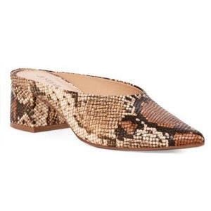 Brown Snake-Embossed Cleotha Mule